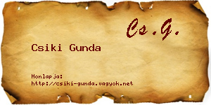 Csiki Gunda névjegykártya